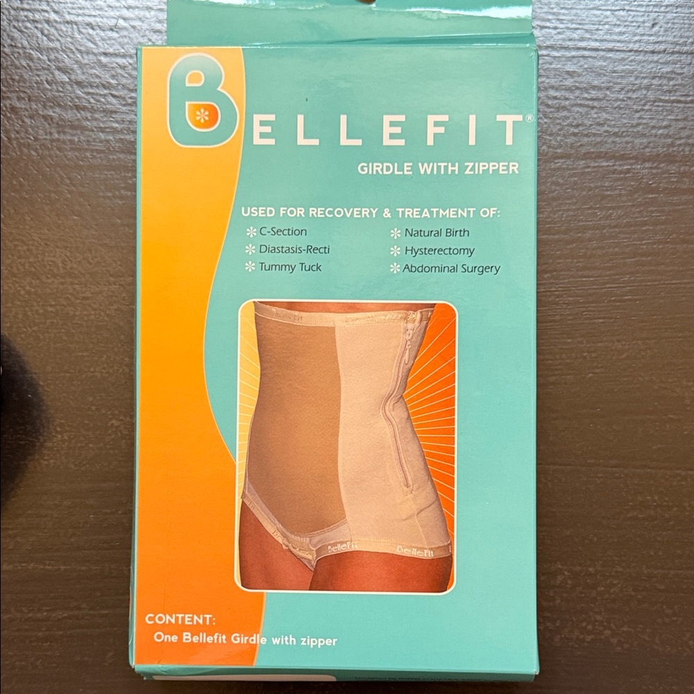 Bellefit Beige Postpartum Girdle with Zipper